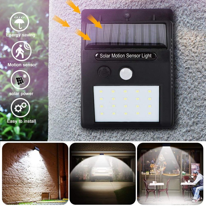 YI Lighting Solar Security Lights Solar Motion Sensor Lights Wireless