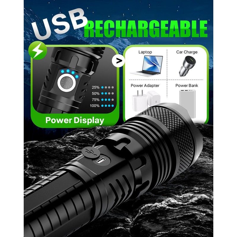 Victoper LED Flashlights, High Powered High Lumens Super Bright Tactical