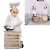 Chef Cooking Figurine Small Stereoscopic Art Ornament Resin Decoration Statue