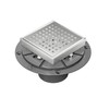 Neodrain 4-Inch Square Shower Drain with Removable Quadrato Pattern Grate,