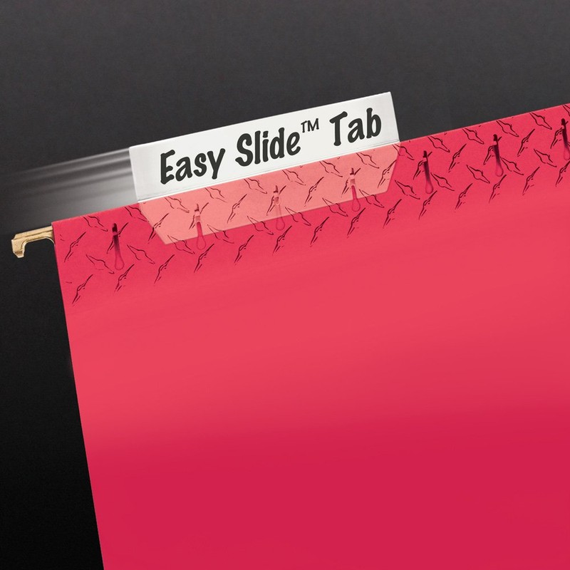 Smead Easy Slide Tab, 1/3-Cut, Clear, 18 Per Pack (64626)