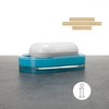 bremermann Bathroom Series Savona Soap Dish, Plastic Soap Holder (Blue)