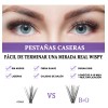 Kit de Pestañas Postizas B&Qaugen 40D con Curvatura D para