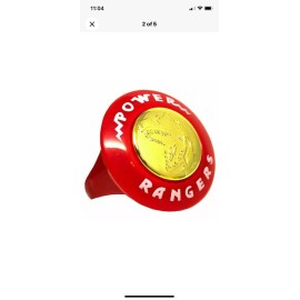 Mighty Morphin Power Rangers Light-Up Ring and Illustrated Book Saban 2016 3C4