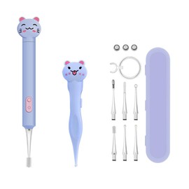 LED Ohrreiniger Set Zweiteiliges Set Silikon Ohrenreiniger Nasenreiniger Baby Ohrlöffel Ohrenschmalz Entferner Nasenreiniger für Erwachsene Kinder Kleinkinder Nasenschleimentferner