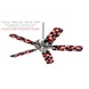 Checker Graffiti - Ceiling Fan Skin Kit fits most 42