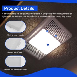 Laofudech AP5609551 Bathroom Vent Light Lens Cover Compatible with Nutone Broan Kenmore 8’’ x 7’’ Bathroom Vent Fan Light Lens Cover Made From Heavy Duty Plastic
