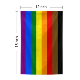 Rainbow Pride Vibrant Garden Flag 12 x 18 Inch, Double Sided, Vivid Color, Gay Pride Garden Flag for Yard Lawn Events Party Indoor And Outdoor Decoration