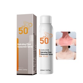 Sunscreen Spray SPF 50+ for Face & Body, Reef Safe Sunscreen Spray, Broad Spectrum UVA/UVB Sunblock, Oxybenzone-Free, Non-Comedogenic, Oil-Free, Water Resistant, 5.07oz Travel Size (1 pack)