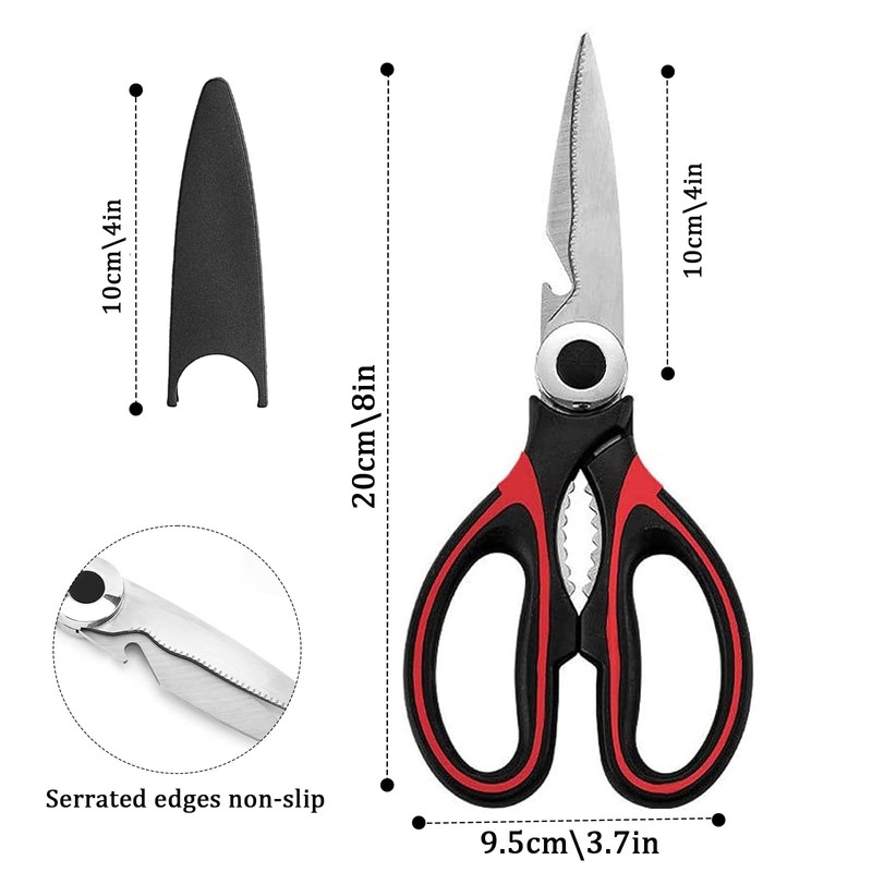 Eastrise Kitchen Scissors,Heavy Duty Kitchen Scissors with Cover,Sharp Kitchen Scissors