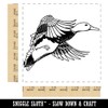 Flying Mallard Duck Square Rubber Stamp for Stamping Crafting -