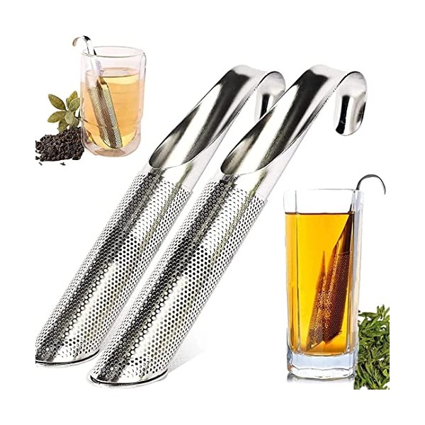2pcs Stainless Steel Tea Strainer Diffuser Stick For Loose Tea