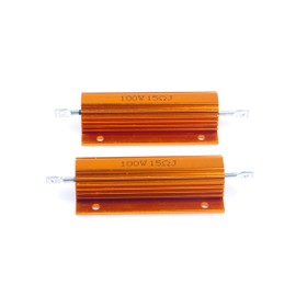 LM YN 100 Watt 15 Ohm 5% Wirewound Resistor Electronic Aluminium Shell Resistors Gold (Pack of 2)
