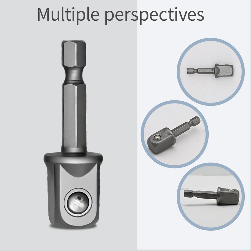 3PCS 50mm Socket Spanner Insert Square Converter Adapter for Impact