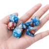 Nebula 2-Color Polyhedral Dice Set for Dungeons & Dragons (Blue