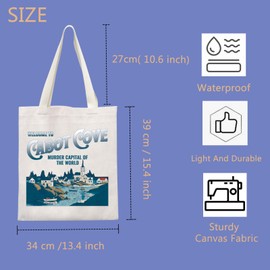 Cabot Cove Movie Gift Murder TV Show Inspired Gift Jessica Fans Gift Crime Show Lover Gift Tote Bag (Cabot Cove CA)