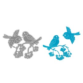 Stanzenshop Cutting Dies Stencil Two Birds with a Branch Die Cut Animals Die Cut Template Spring Cutting Dies Stencils Scrapbooking Card Making