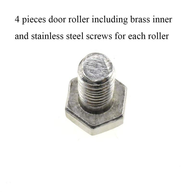 HAHIYO 25mm Diameter Shower Door Wheels Smooth Rolling Sturdy Easy