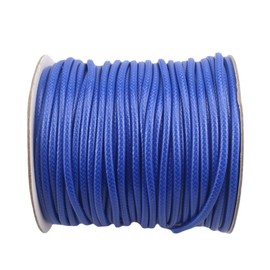 Cuerda encerada de poliéster para hacer joyas, cuerda encerada con carrete para hilo de bricolaje (azul real, 3.0 mm (40 yardas))