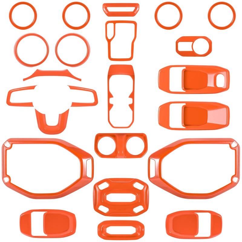 23PCS Full Set Interior Decoration Trim Kit for Jeep Wrangler