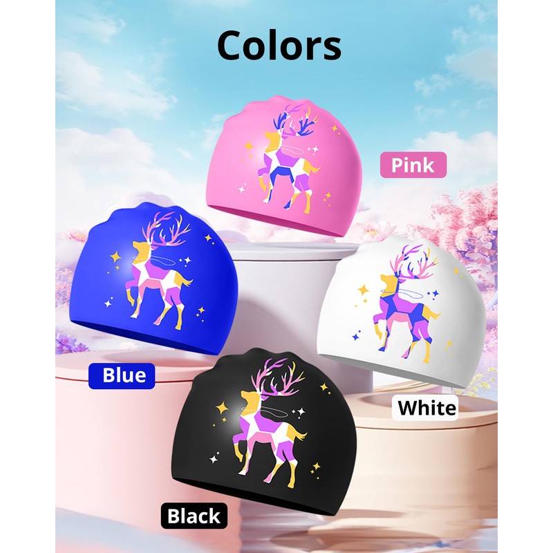 Swimming Cap for Women - Soft, Elastic, Non-Slip, Stylish, Comfortable