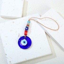 SANDOO Evil Eye Car Hanging Ornament - Evil Eye Car Accessories for Women Girls Men,Evil Eye Protection Amulet,Glass Evil Eye Bead,Rear View Mirror Charms Hanger