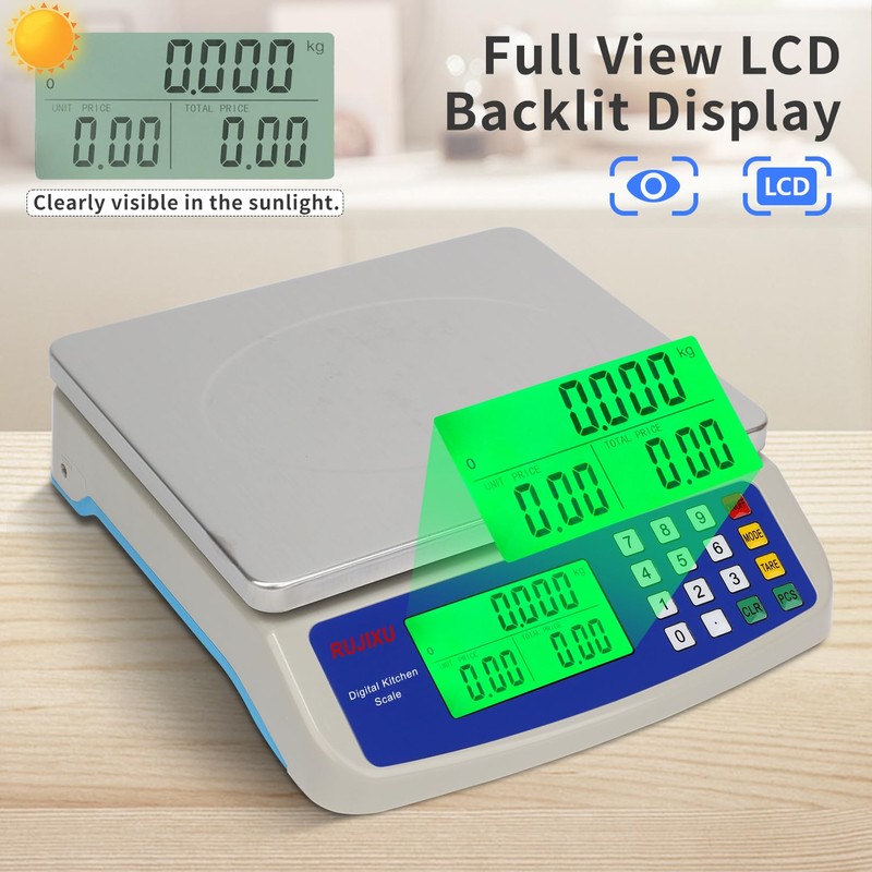 Large Digital Kitchen Scale 22LB Commercial Scale for Food Baking