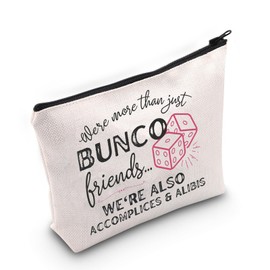 Bunco Gift Bunco Dice Game Party Night Accessory Bag Dice Game Gift Gambling Lover Zipper Pouch (Bunco Friends CA)