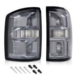 ALLGOOD Tail Lights Assembly w/o Bulbs Compatible with GMC Sierra 1500 2014-2018/Fit GMC Sierra 2500 HD 2015-2019/Fit GMC Siera 3500 HD 2015-2019 Rear Tail Lamp Smoke Lens