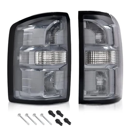 ALLGOOD Tail Lights Assembly w/o Bulbs Compatible with GMC Sierra 1500 2014-2018/Fit GMC Sierra 2500 HD 2015-2019/Fit GMC Siera 3500 HD 2015-2019 Rear Tail Lamp Smoke Lens
