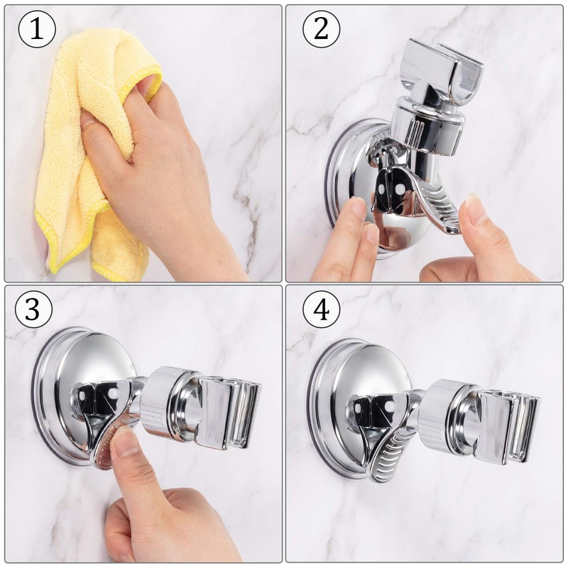 Shower Hand Held Holder Adjustable Suction Cup Shower Head Holder