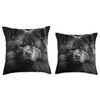Dog Lover Black & White Chow Chow Throw Pillow