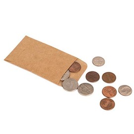 Coin And Small Parts Envelopes 100 Pack 2.25"x 3.5" With Gummed Flap For Homes And Office Use (100 Pack)