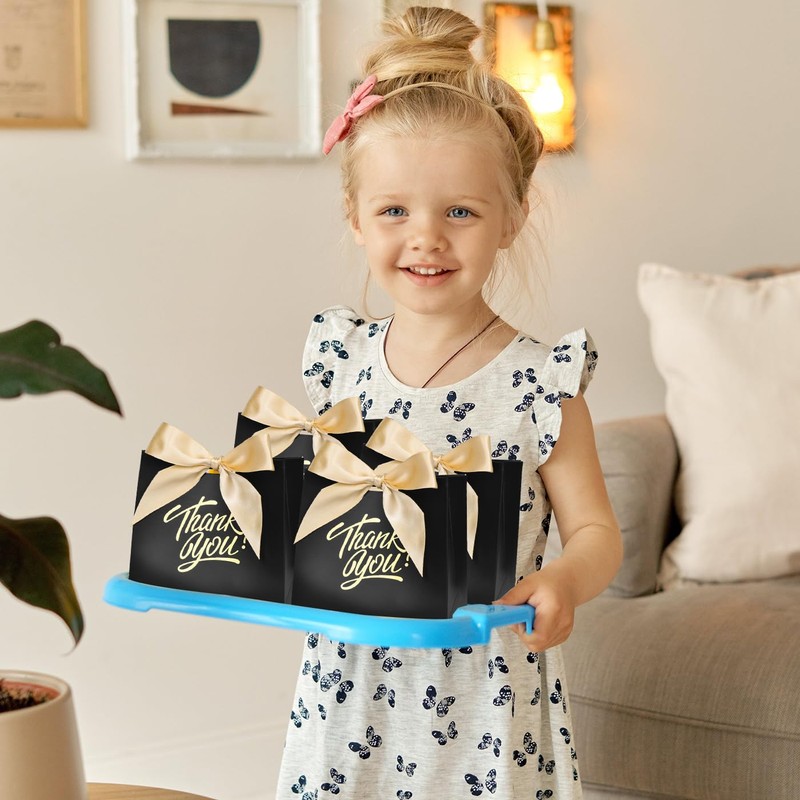 DECHISY 60 Pack Small Thank You Gift Bags, 4.5x1.8x3.9 Inch