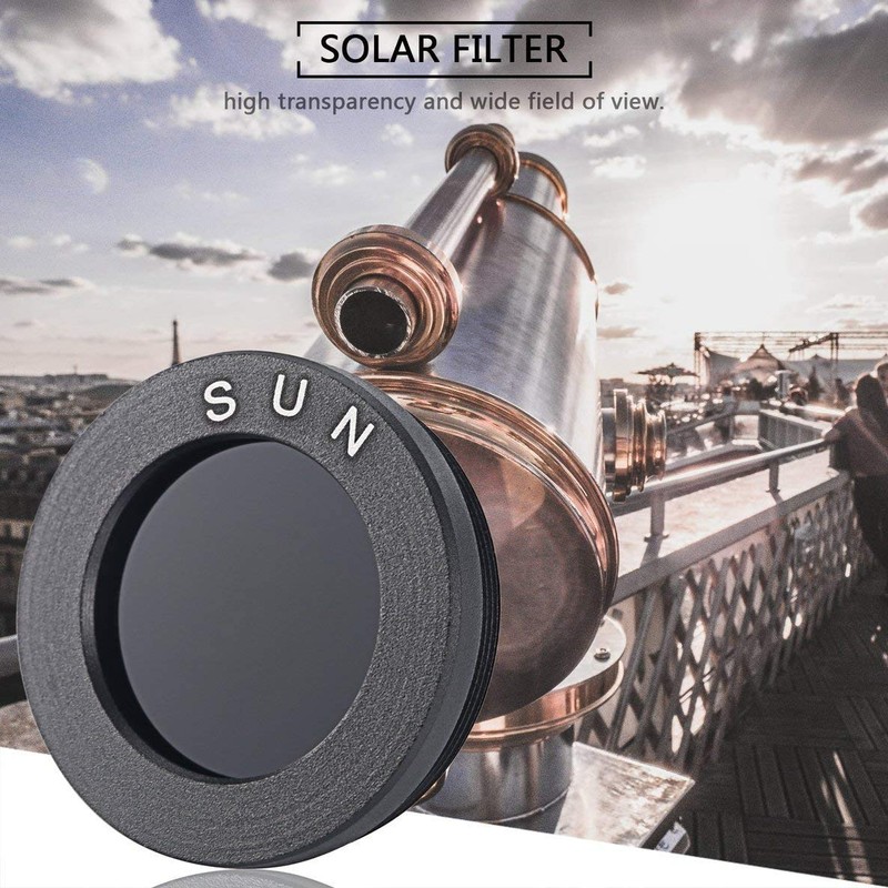 POFET Astronomical Telescope Accessories 0.965" Black Sun Filters Full-aluminum Standard