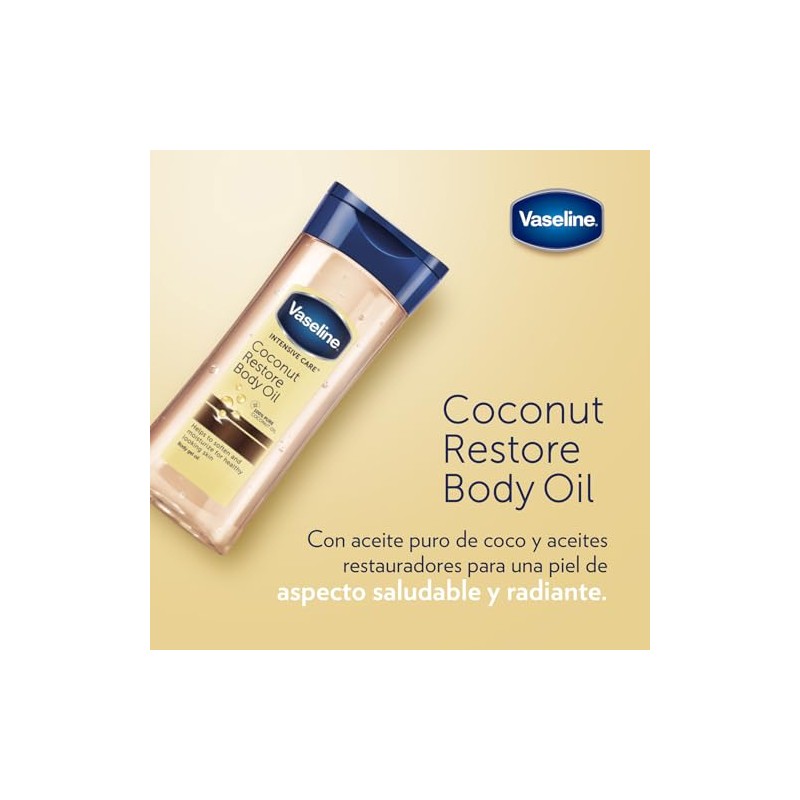 Vaseline - Aceite Corporal en Gel Coconut Restore (200 ml),