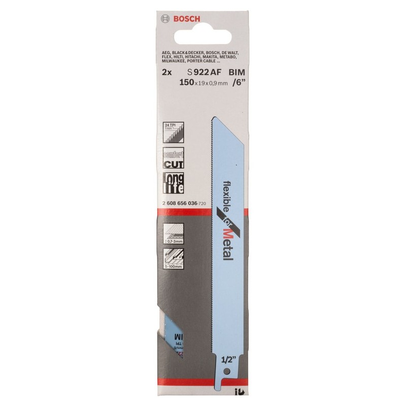 Bosch 2608656036 Sabre Saw Blade S922 AF 2 Pcs