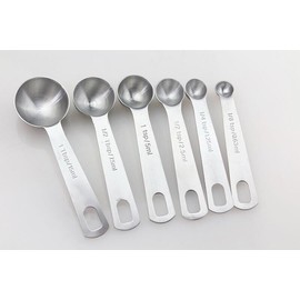TECHTONGDA Household Stainless Steel Measuring Spoon Six-piece Set Kitchen Cooking Tool