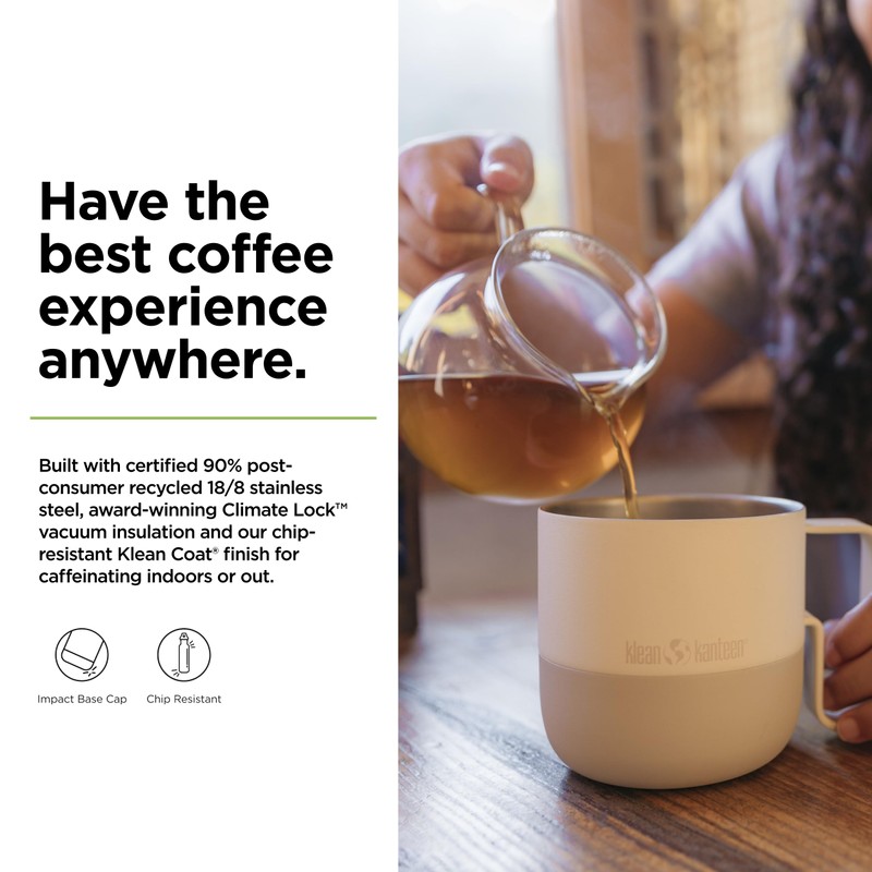 KleanKanteen 1010192 RiseMug with Flip Lid 414 ml Stainless Steel