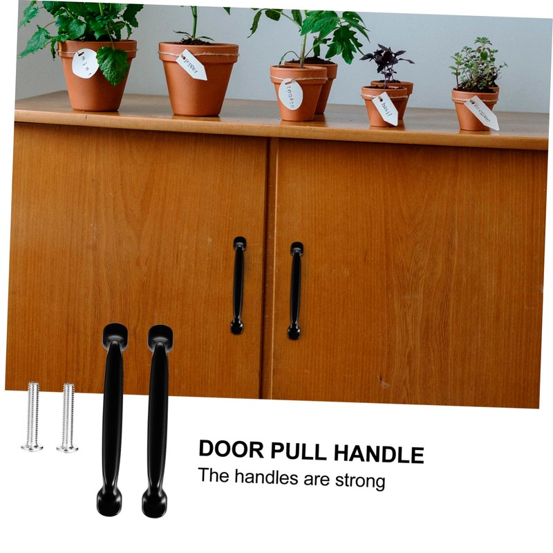 Gadpiparty 10pcs Sturdy American Style Cabinet Handles Black Drawer Knobs