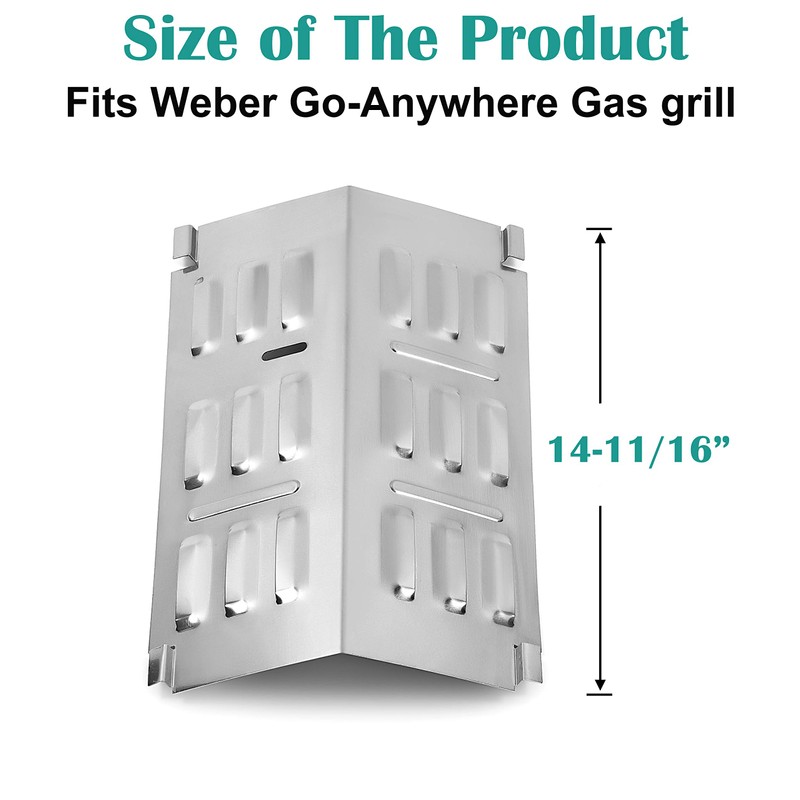 EasiBBQ Stainless Steel Flavorizer Bar for Weber 1141001 Go-Anywhere Gas