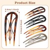 Shimmeroo 4PCS Lialys Hair Pin,U-Shaped Hair Fork,Plastic French Twist Pin