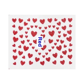 Black Glitter Heart Nail Sticker Self Adhesive Nail Decals Red Nail Wraps Stickers Manicure Supplies for Women Nails Full Long Lasting Easy Apply and Remove