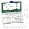Keadic 360Pcs M5 White Nylon Countersunk Machine Screws, Flat Head