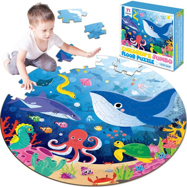 22.8 inch Jumbo Floor Puzzle for Kids Under The Sea