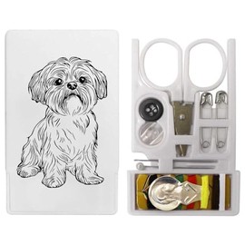 'Shih Tzu Dog Sitting' Mini Travel Sewing Kit (SE00036485)