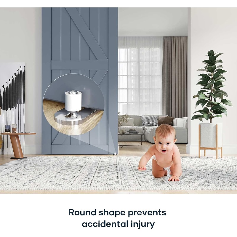 EaseLife Sliding Barn Door Bottom Floor Guide,Ball Bearings Adjustable Stay