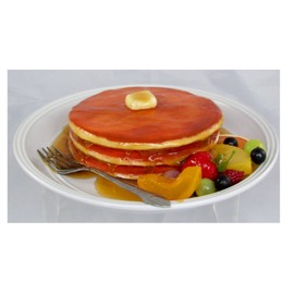 Realistic Food Replicas Delicious Looking Faux Plate of Pancakes with Fruits