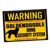 Goldendoodle Sign Warning Security System Door Sign Dog Sign Warning