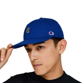 Champion C3-BG704C Men's Sports Hat, 100% Cotton, USA, Big Embroidery, Men's, blue